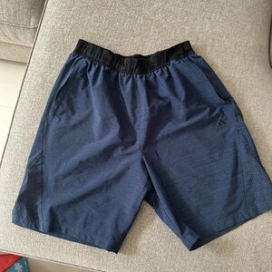 Adidas Blue Athletic Shorts Lightweight Elastic Waist